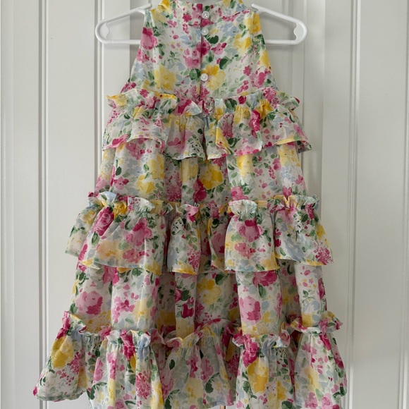 Janie and Jack floral ruffle dress size 3T - Picture 3 of 4